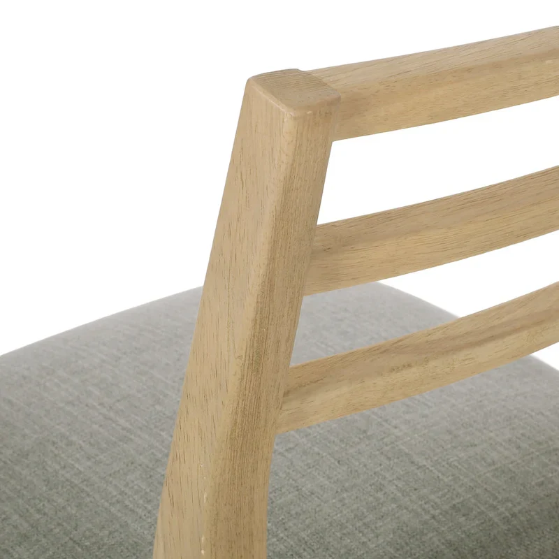 Fescue Fabric and Rubberwood Upholstered Dining Chairs (Set of 2) by Christopher Knight Home