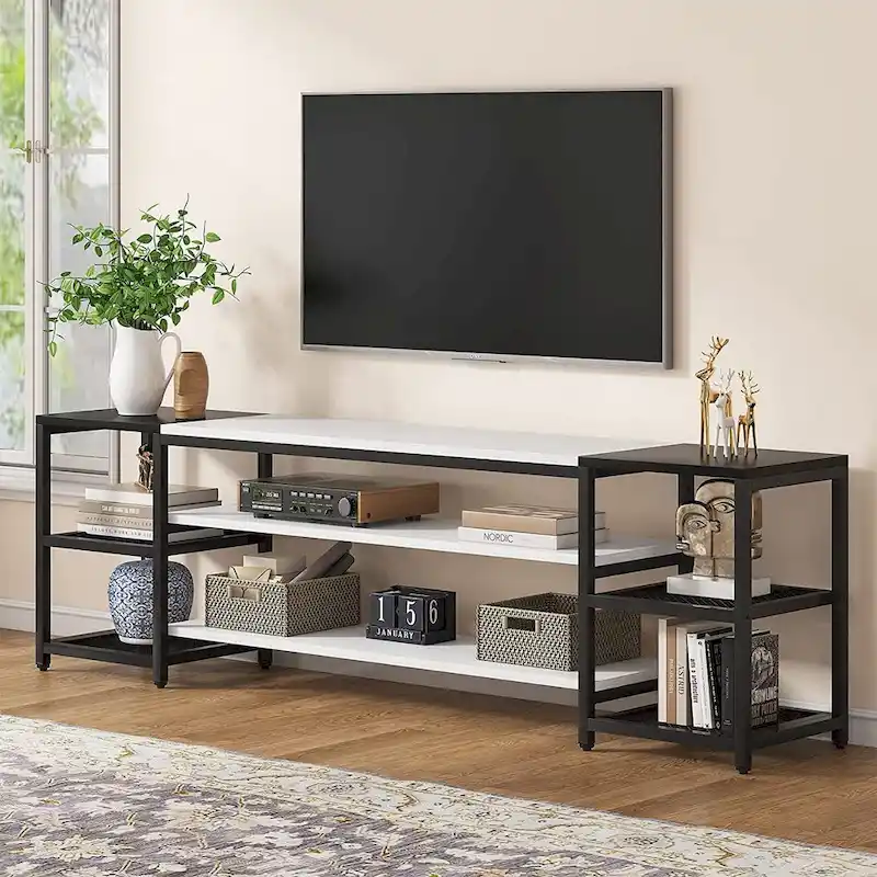 78 Inches TV Stand Entertainment Center Stand, TV Console Table