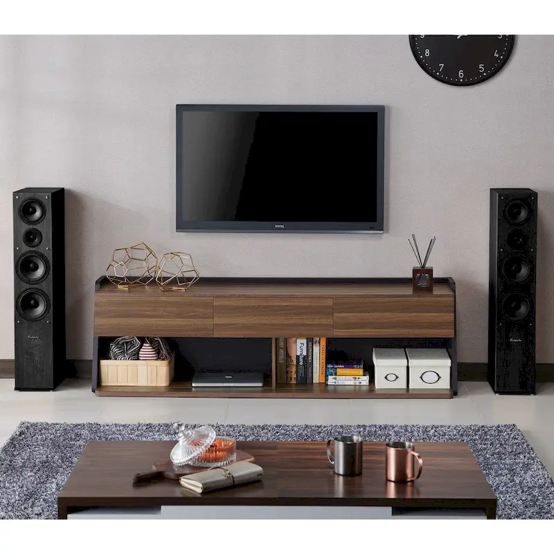 Alan Modern Walnut 73-inch 3-Drawer TV Console by Furniture of America