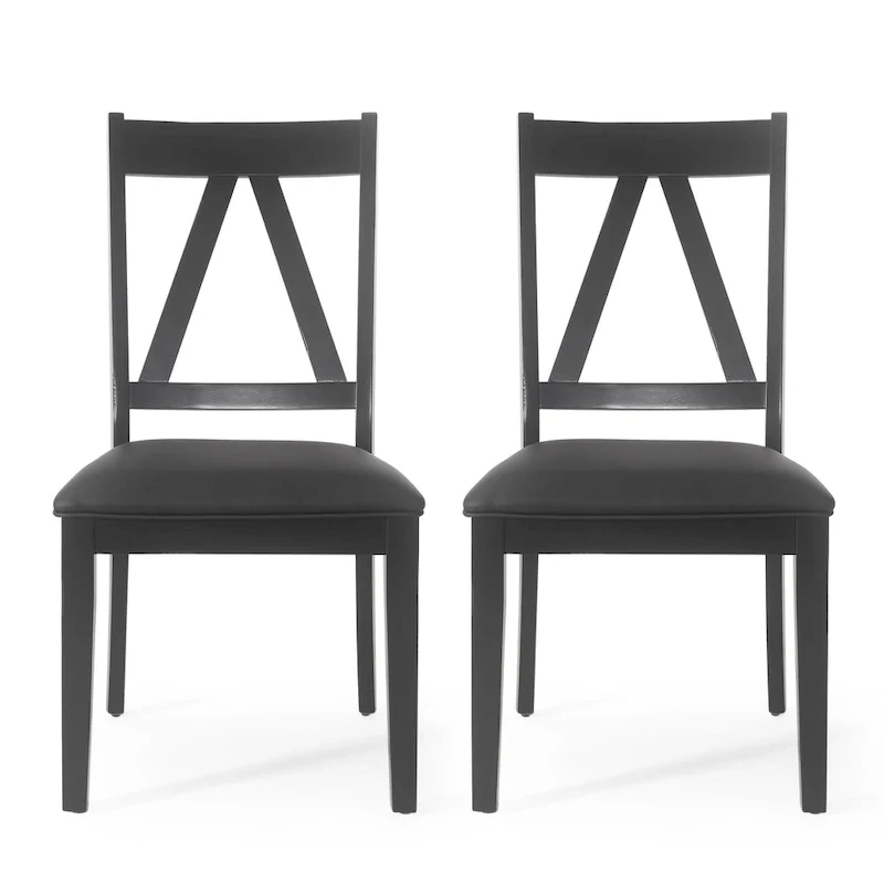 Fairgreens Farmhouse Upholstered Wood Dining Chairs (Set of 2)  20.00  L x 22.75  W x 39.00  H