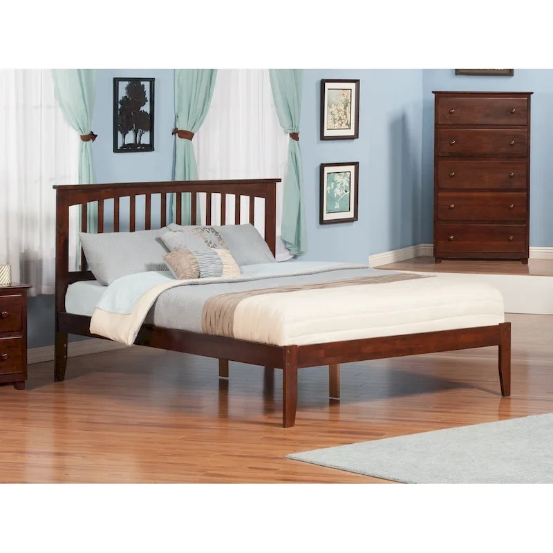 Mission King Platform Bed in Walnut
