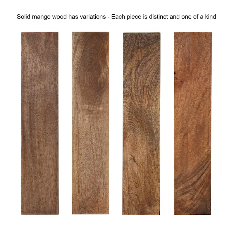 Natural Wood Round Side Table - Midcentury Modern Style