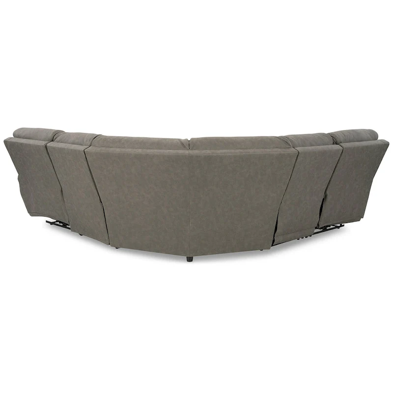 Signature Design by Ashley Starbot Gray 5-Piece Power Reclining Sectional - 131W x 131D x 42H