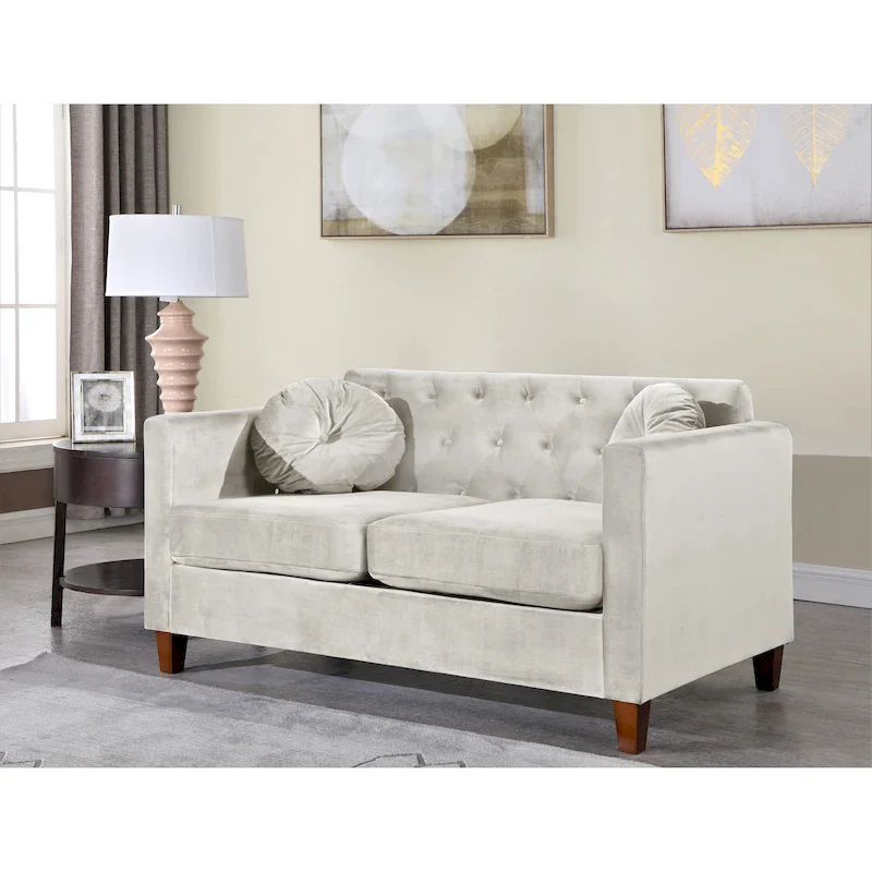 Carson Carrington Paharova Velvet Kitts Classic Loveseat