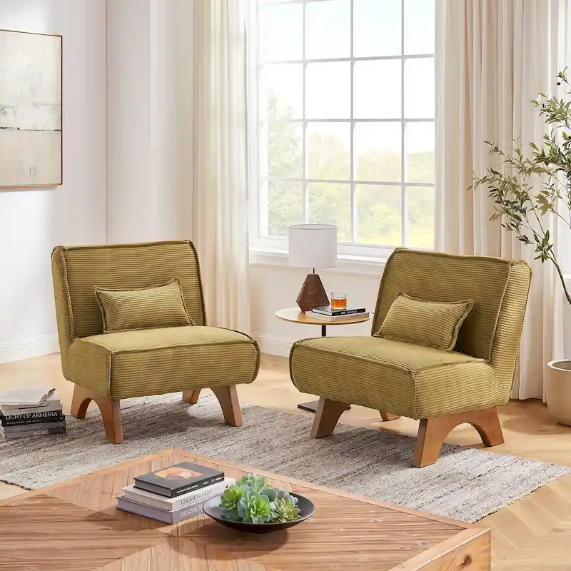 Art Leon Set of 2 Polyester Accent Chair