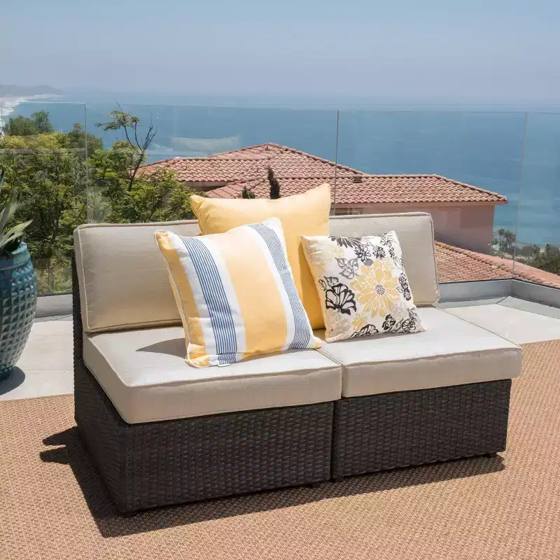 Christopher Knight Home Felicity Outdoor Wicker Loveseat with Cushions
