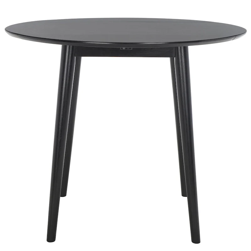 Folding Round Dining Table - Space-Saving Design (Black/Light Oak/Light Grey/Walnut)