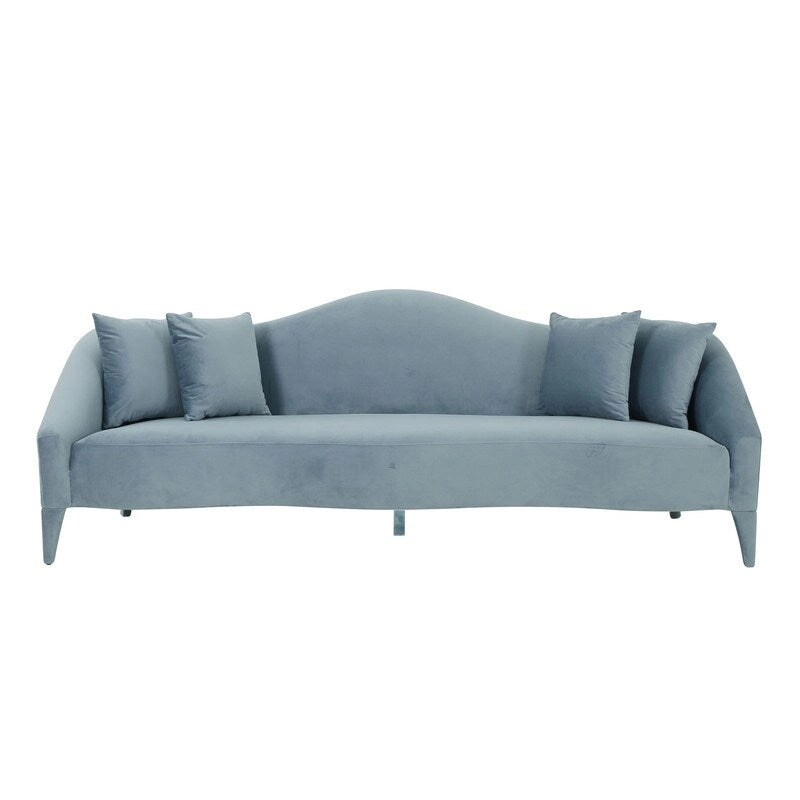 Naya Velvet Sofa - 96W x 36.2D x 34.3H - 96W x 36.2D x 34.3H