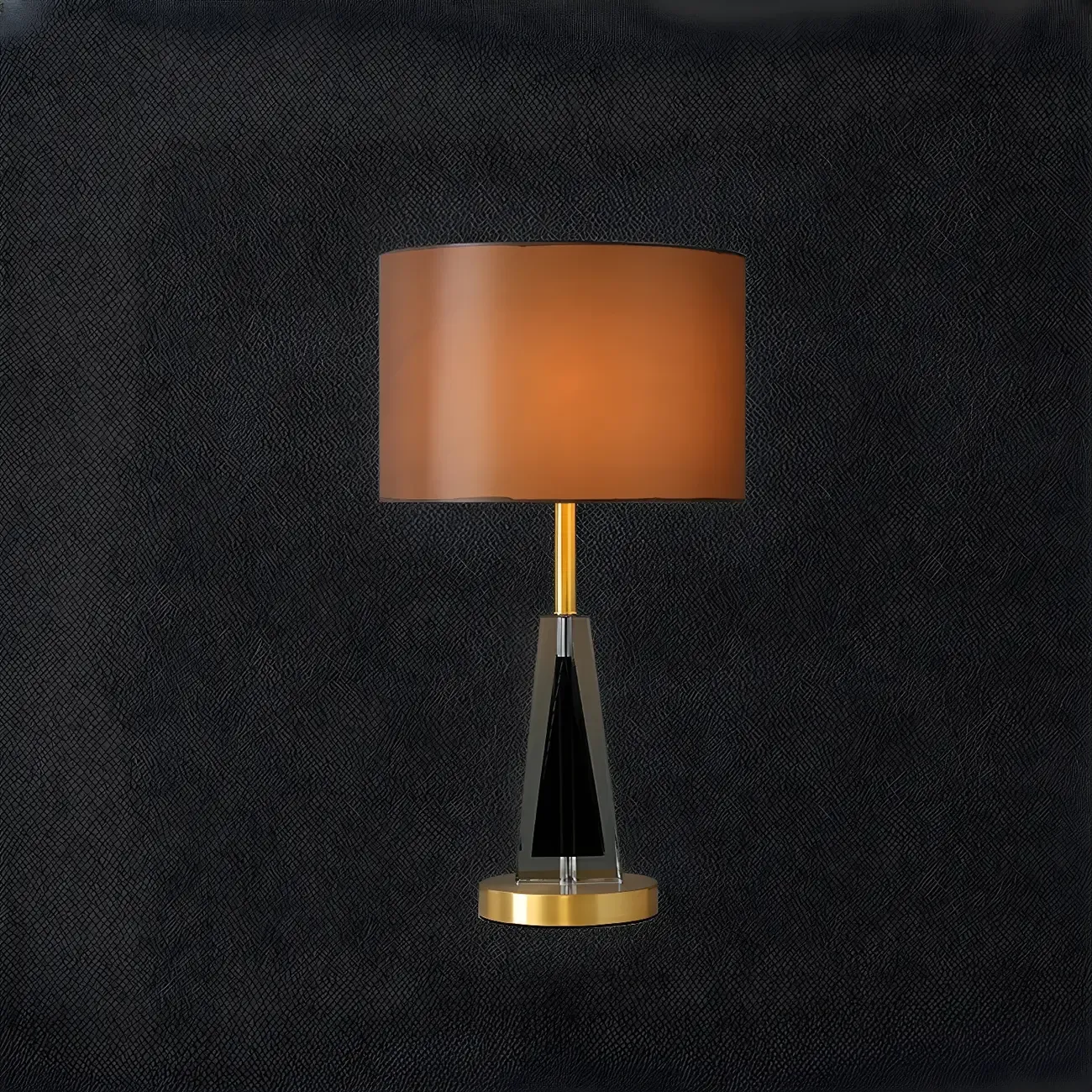 Modern Barrel Shade Gold Metal Table Lamp