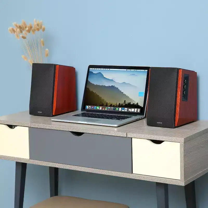 Edifier 66-Watt Continuous-Power Amplified Bluetooth 2.0 Bookshelf Speaker System with Sub Out and Remote, R1700BTs, 2 Count