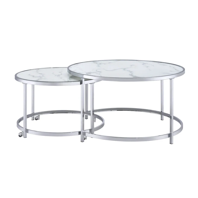 Steve Silver Realm Round 2 Piece Nesting Coffee Table