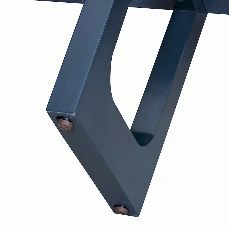 Narrow Console Table with Marble-Effect Top(Navy)