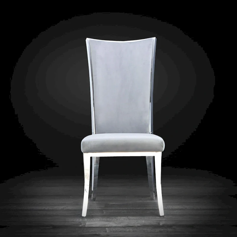 Silver Stainless Steel Dining Chair