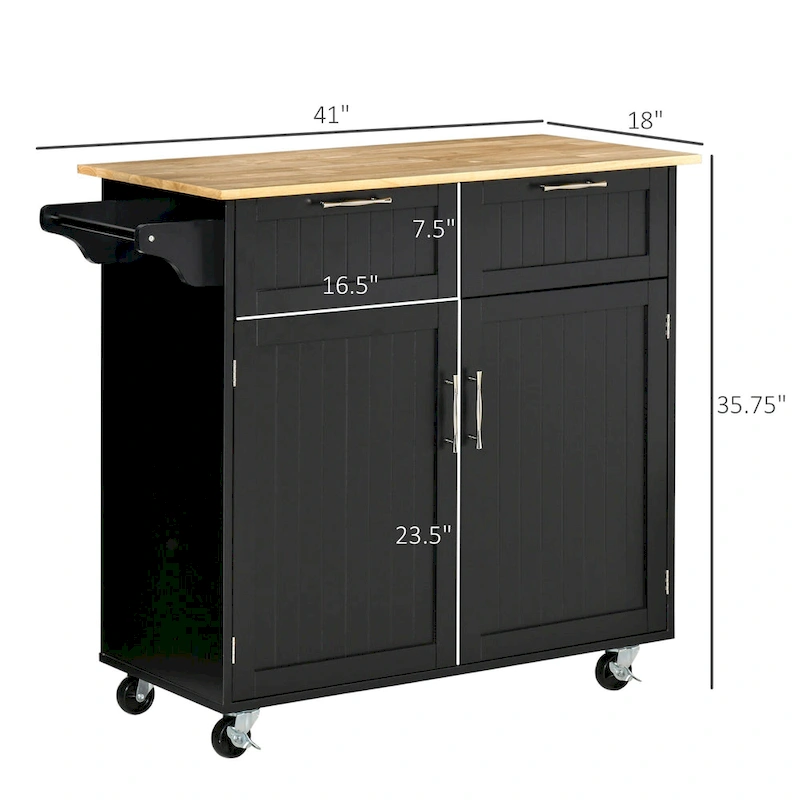41 Modern Rolling Kitchen Island On Wheels(no include stool)