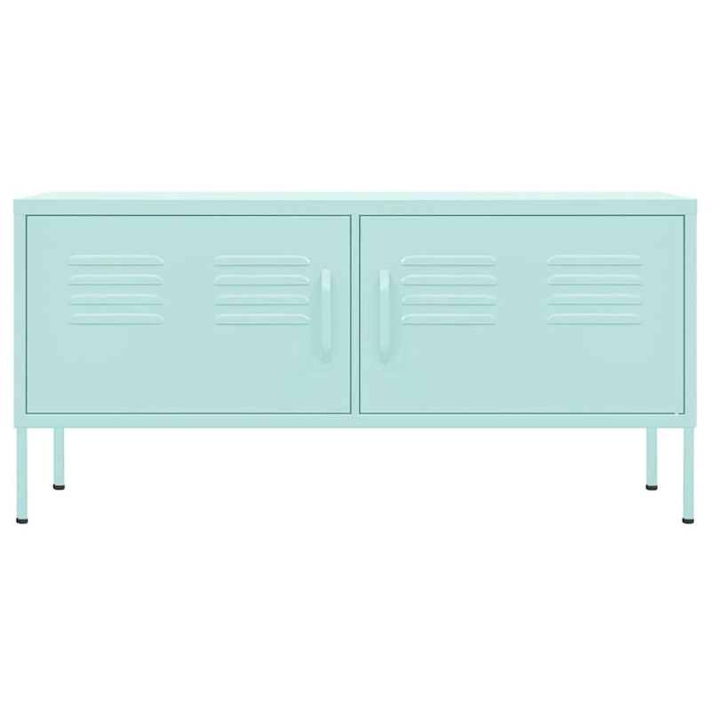 vidaXL TV Stand TV Unit Sideboard Home TV Console Media Unit Cupboard Steel - 41.3 x 13.8 x 19.7