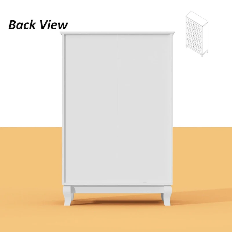 Chest of Drawers Tall 5 Drawer Dresser, Wood Dresser End Table Console