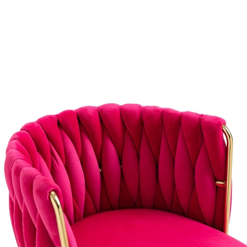 SEYNAR Modern Glam Velvet Dining Side Chair Set of 2 with Gold Metal Frame