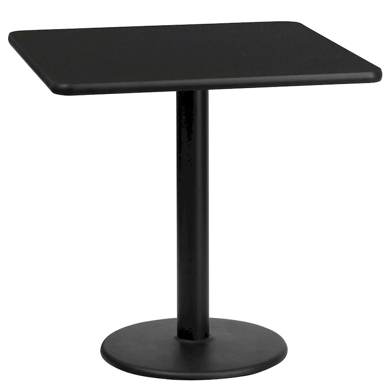 24 Square Laminate Table Top with 18 Round Table Height Base