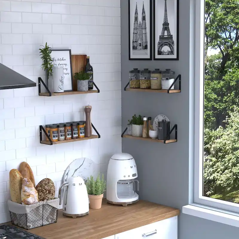 Rustic Floating Wall Shelves Set – 17