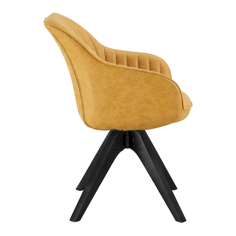 Art Leon Modern Wood Swivel Chair with Oak Legs