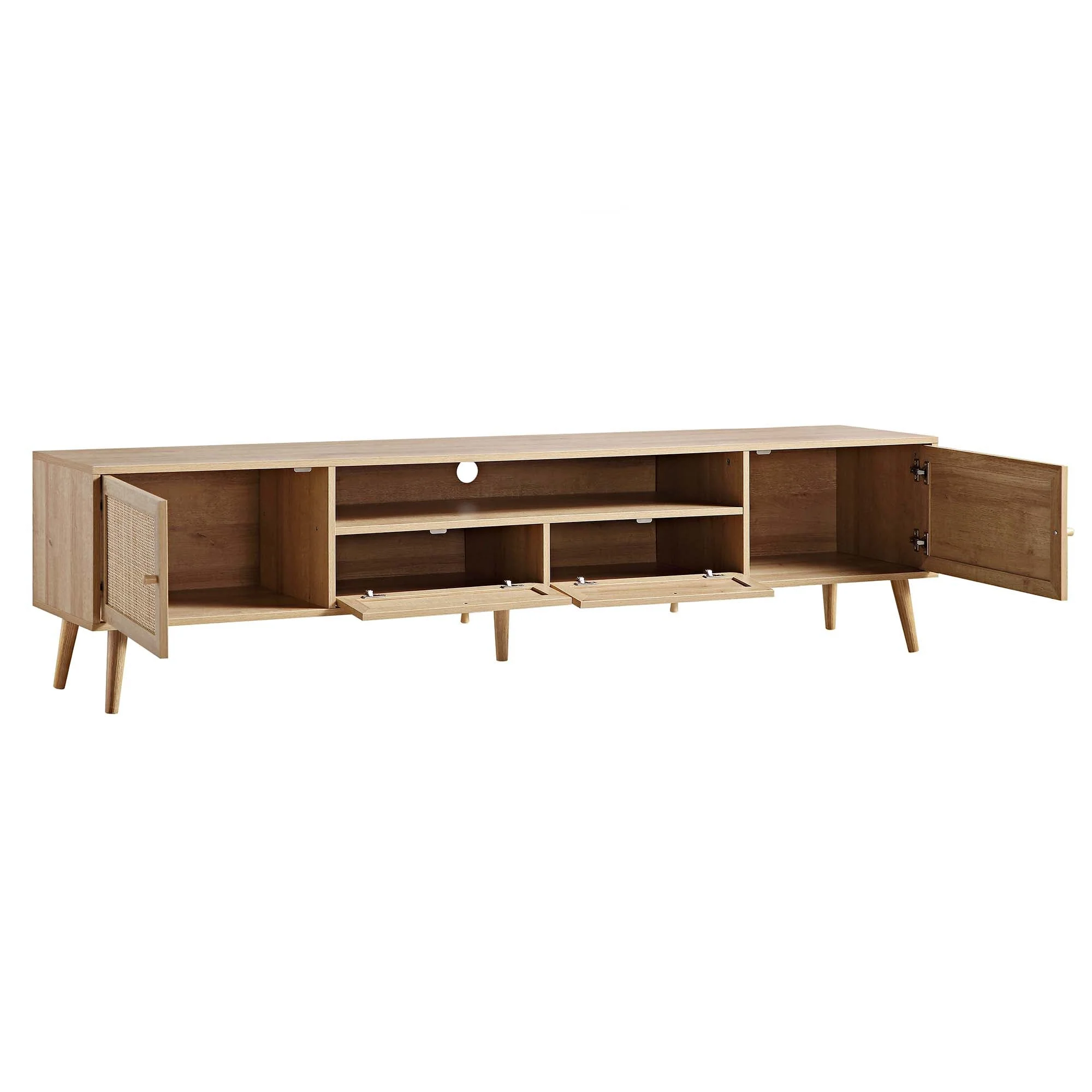 Woven Rattan 79in. Wide TV Unit, Natural