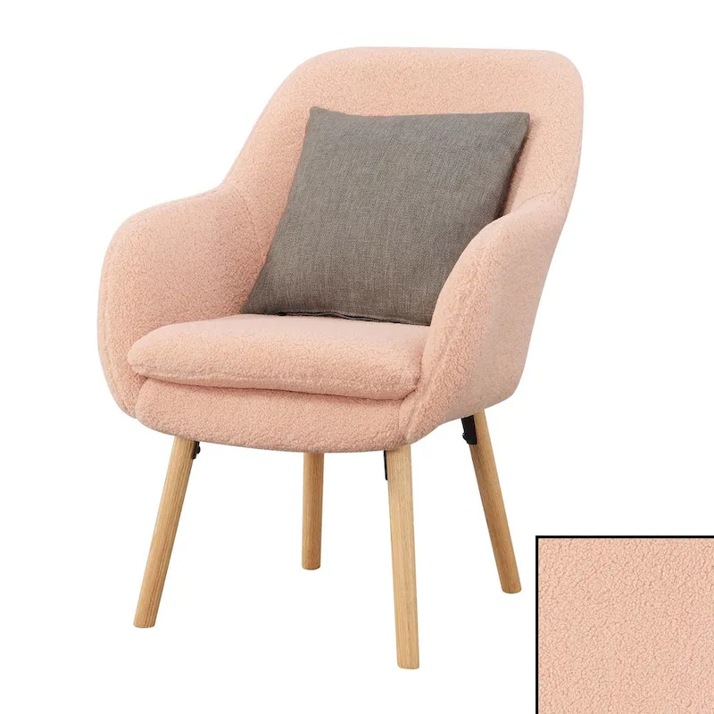 Convenience Concepts Take a Seat Charlotte Wingback Sherpa Accent Armchair