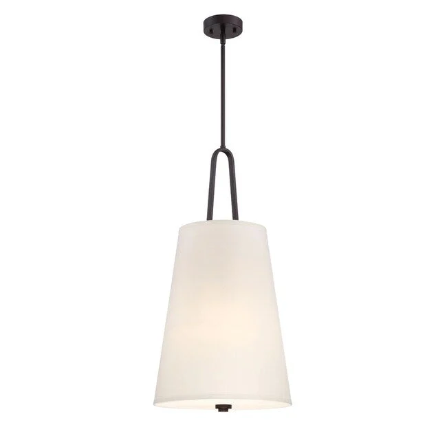 Designers Fountain Studio 15  Wide 3 Light Pendant with Off White