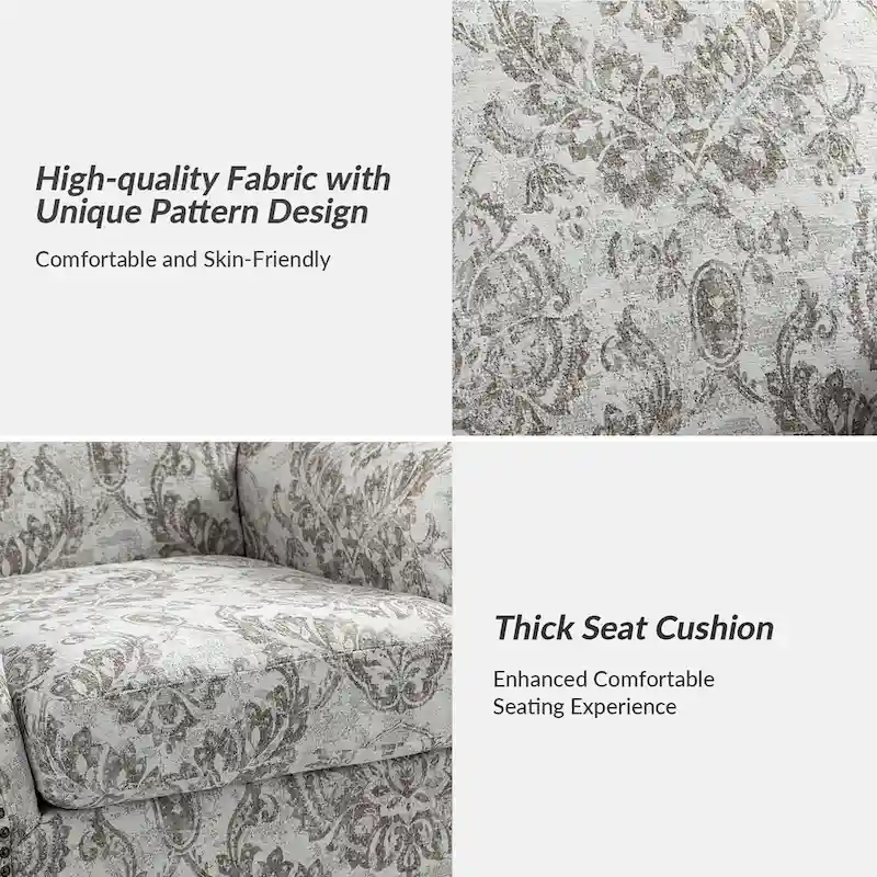 Giampiero Wooden Upholstery Armchair with Nailhead Trims by HULALA HOME