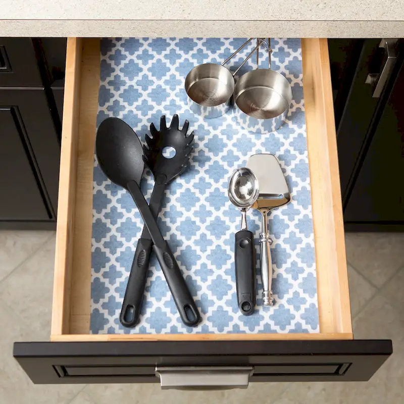 DII Grey Lattice Shelf Liner (Set of 2)