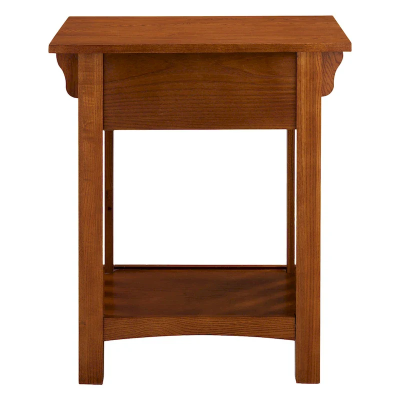 End Table with Drawer - Medium Oak, Mission Style, Single User