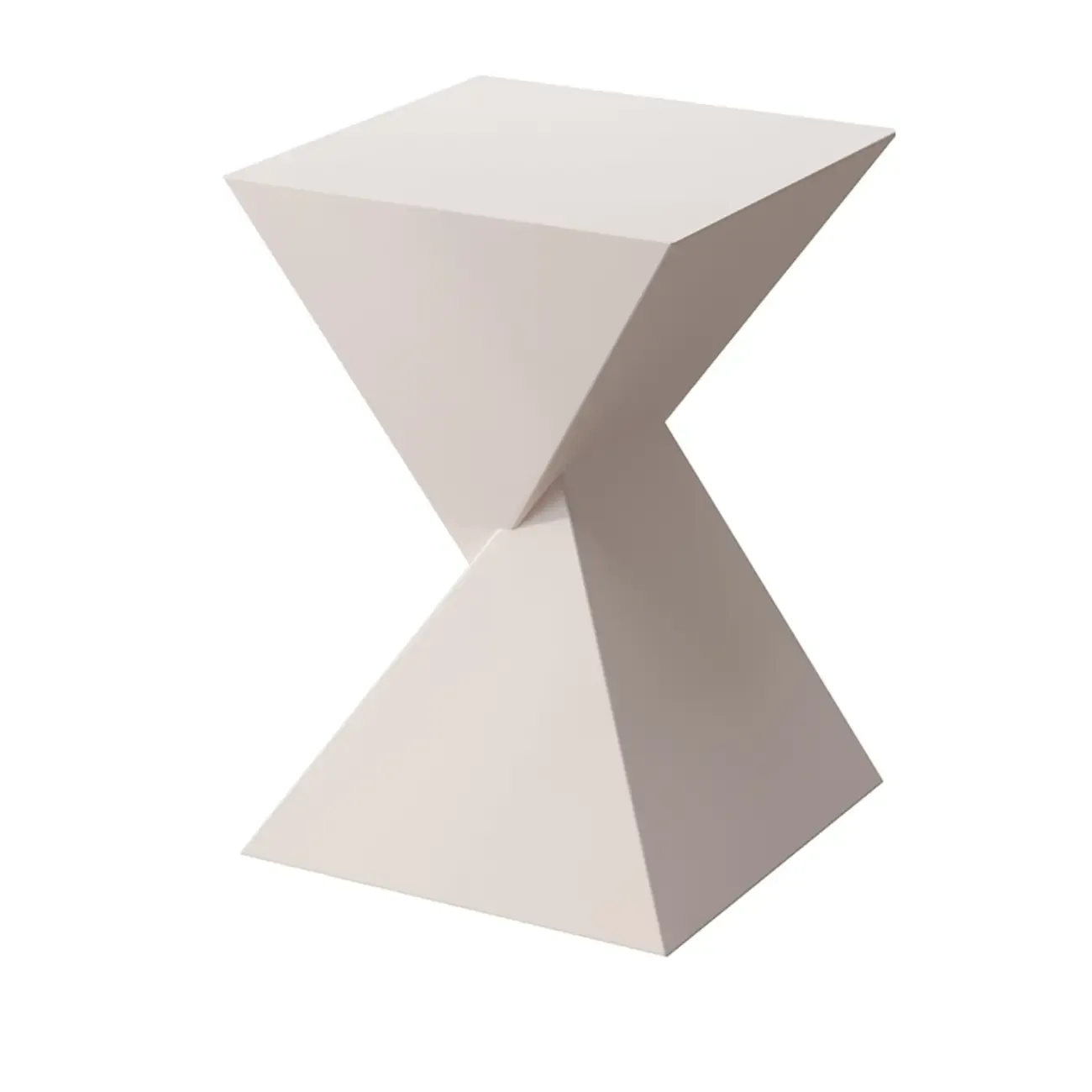 Living Room Black Iron Stone Twisted Side Table