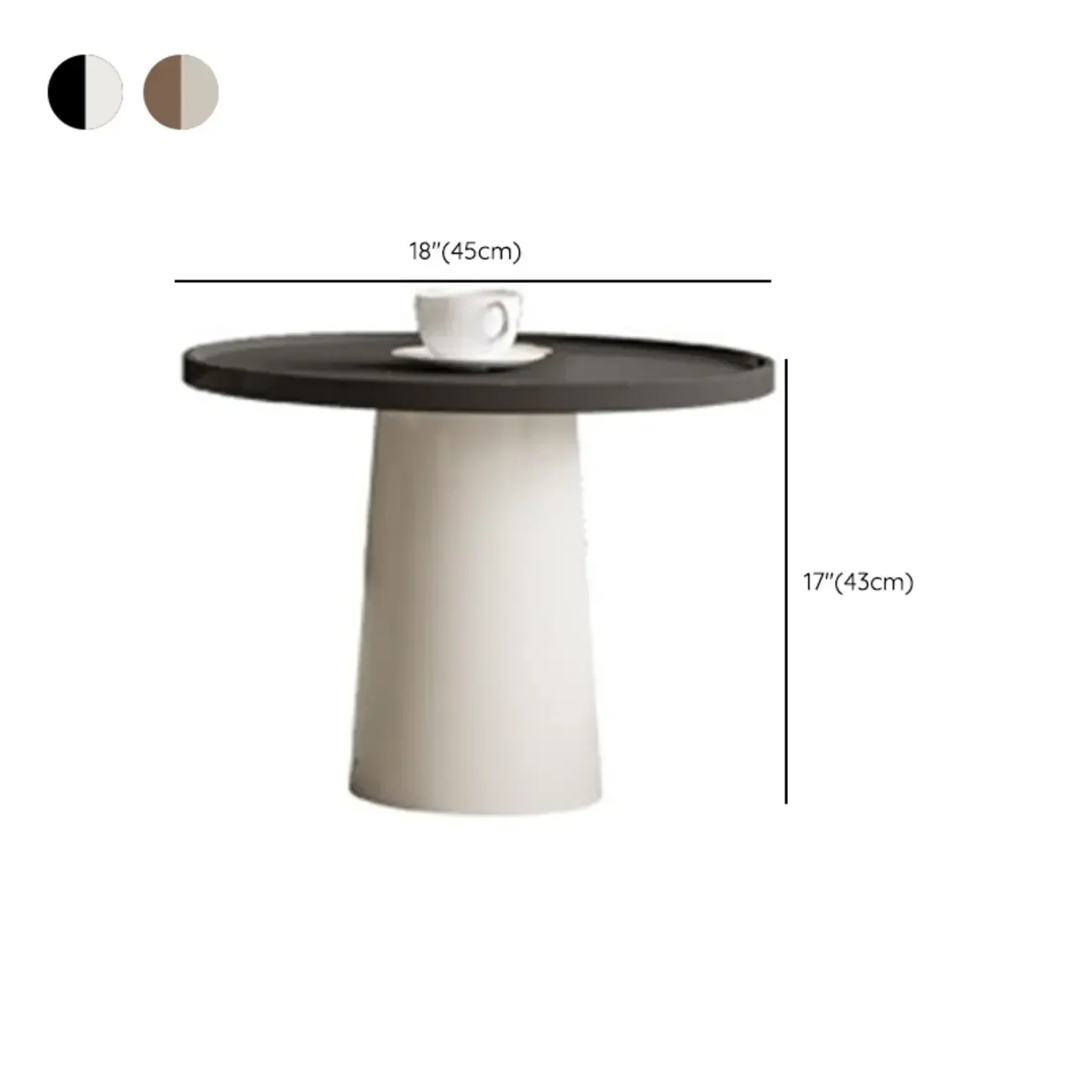 Modern Wood Oval Nesting Coffee Table with Block Base