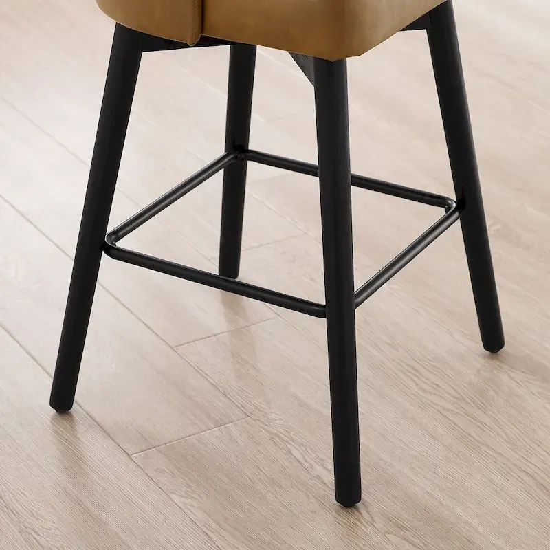 Art Leon Set of 2 Upholstered Counter Height Swivel Barstool