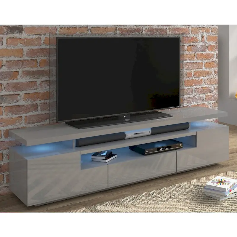 Strick & Bolton Sparkes 77-inch High Gloss TV Stand with LED Lights
