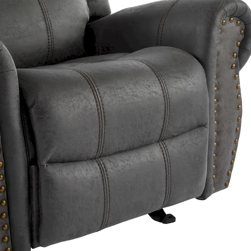 Charlie Bonded Leather Glider Recliner by Christopher Knight Home