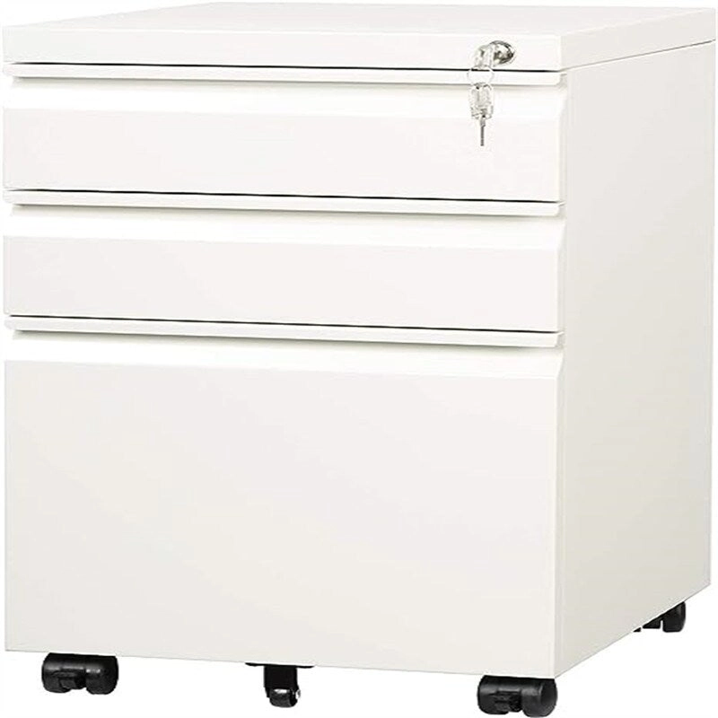 3-Drawer Mobile File Cabinet - 17.1 D x 14.6 W x 23.8 H