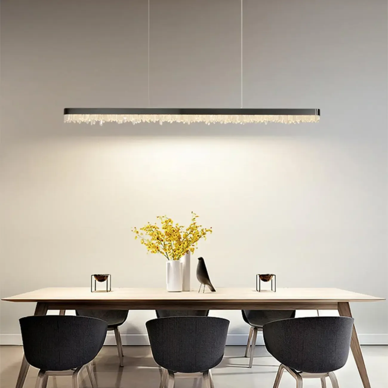 Modern Crystal Kitchen Island Pendant Light Dimmable LED