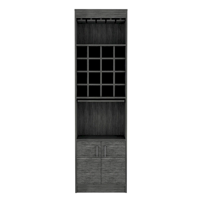 Bar Cabinet for Kitchen, Dining Room,Living Room, Smokey Oak