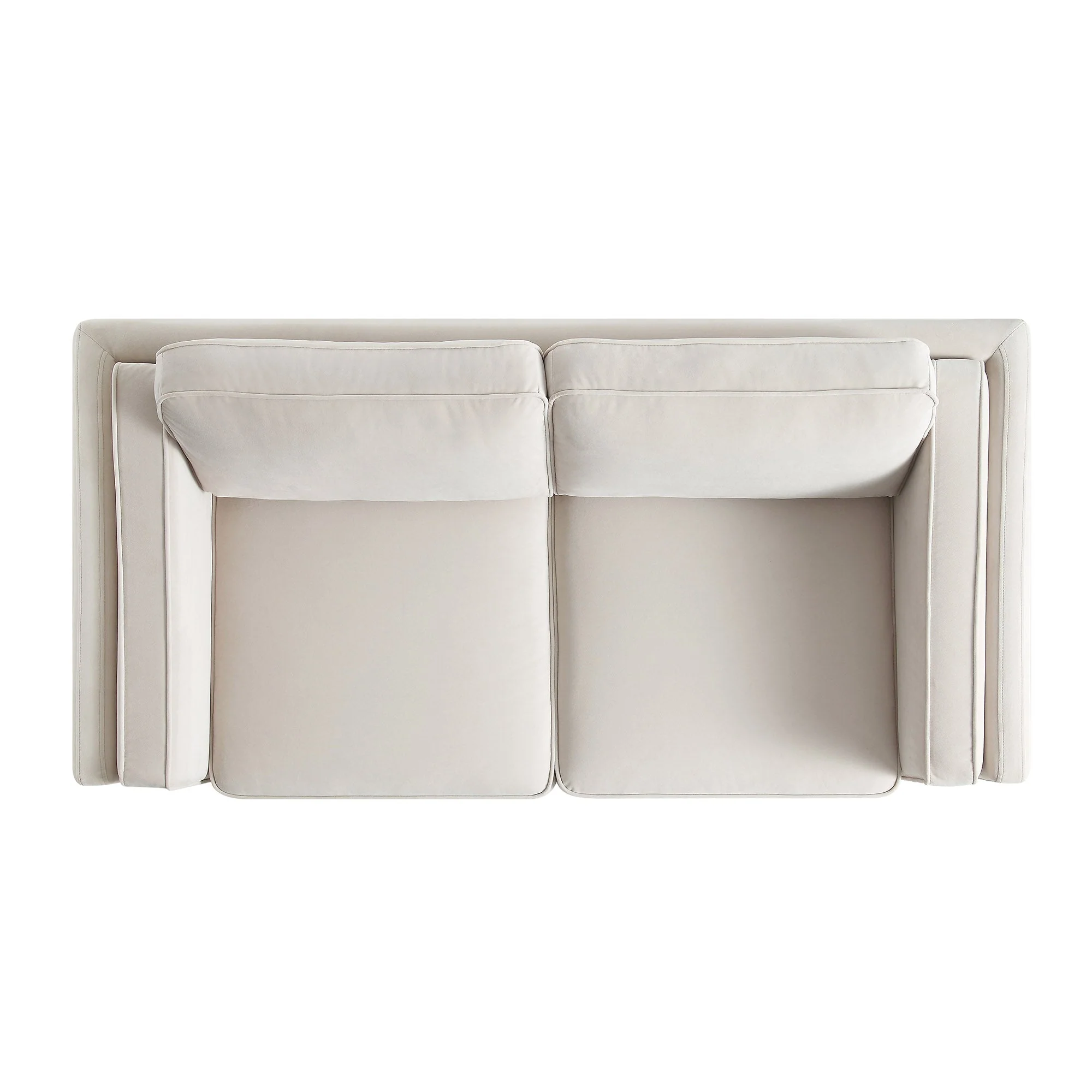 Champagne Velvet Sofa, 2-Seater