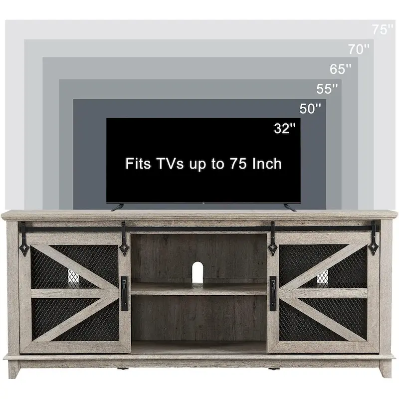 Industrial & Farmhouse TV Stand, Entertainment Center, TV Console