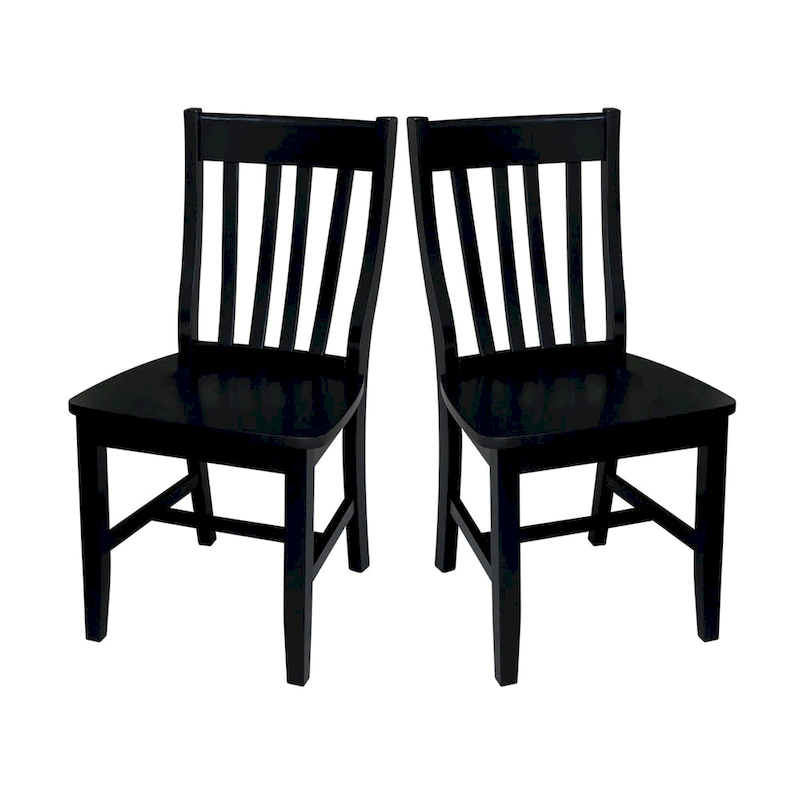 Copper Grove Quince Solid Wood Schoolhouse Chairs, Set of 2
