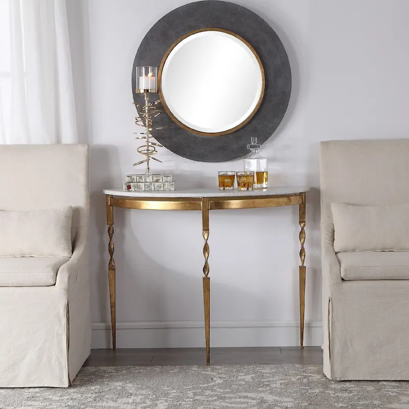 40  white and gold elegant marble console table