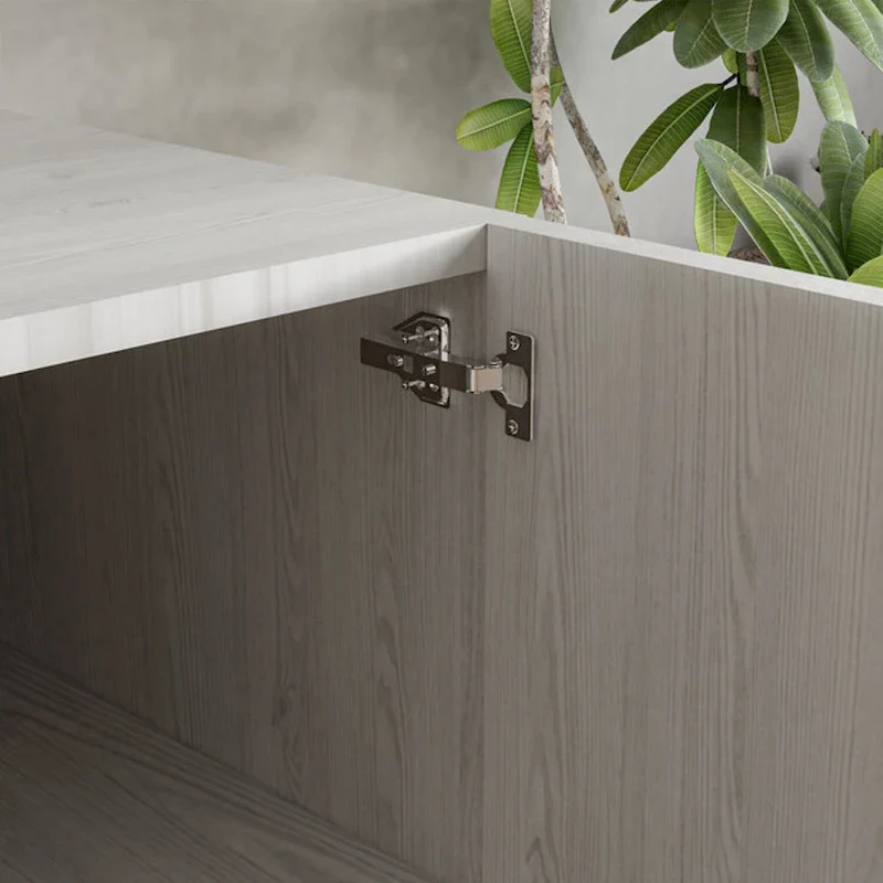 Faux Wood Sideboard with 3 Drawer Server Cabinet