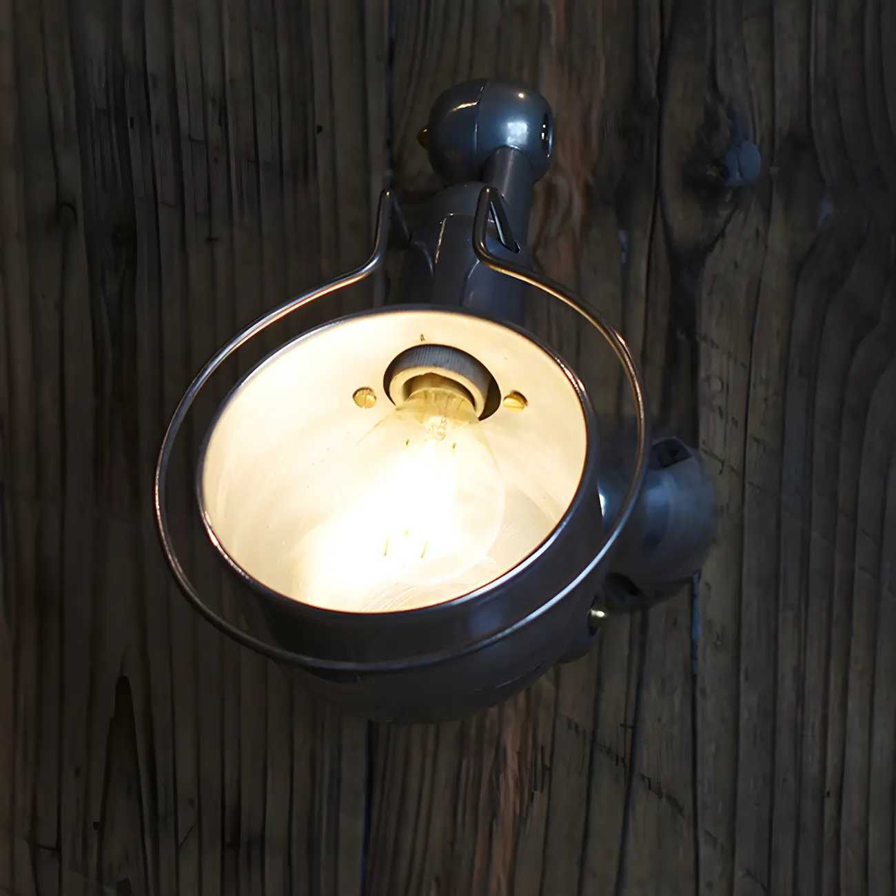 Industrial Metal Silver Glossy Mini Swing Arm Wall Light