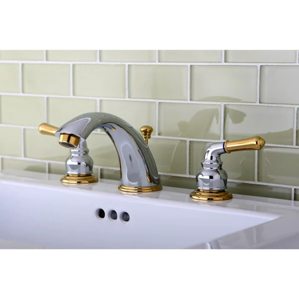 Chrome/ Polished Brass Widespread Bathroom Faucet