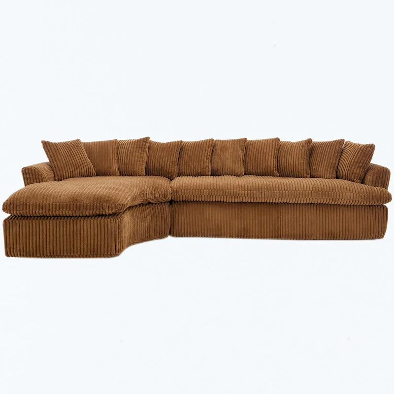 127  Large Sectional Sofa,Modular L Shaped Left Sofa,Corduroy Fabric