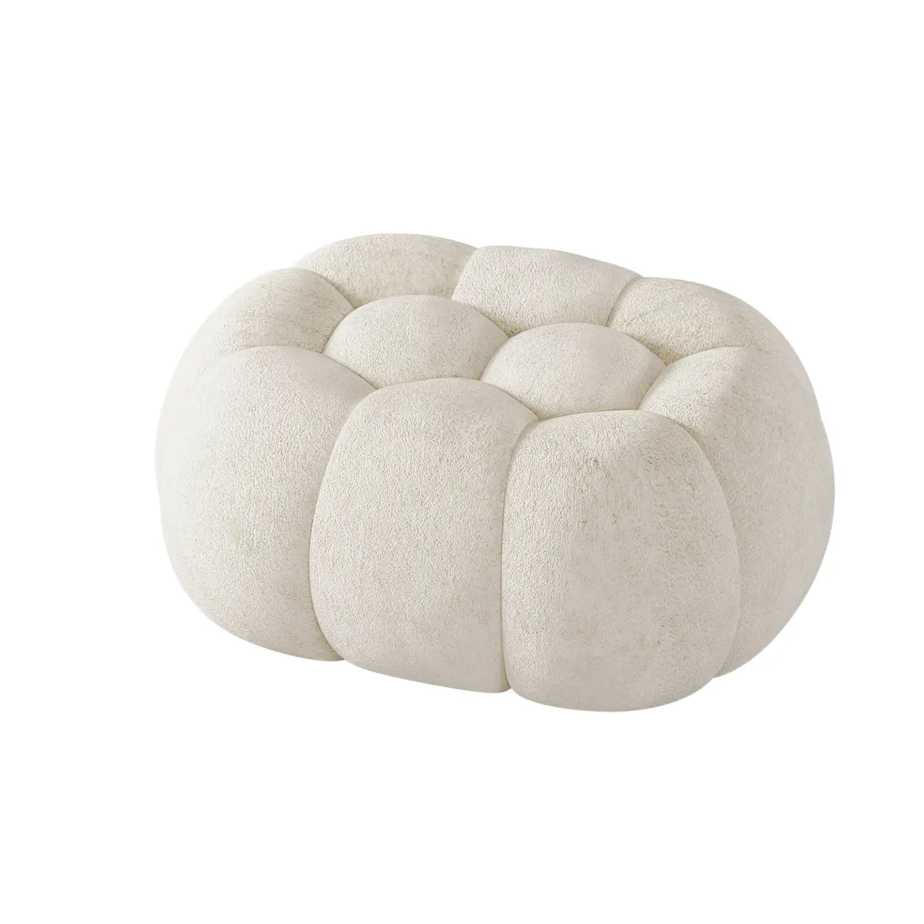 Contemporary Cloud Shaped Upholstered Bedroom Bench
