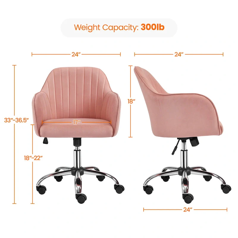 Height-Adjustable Swivel Office Chair