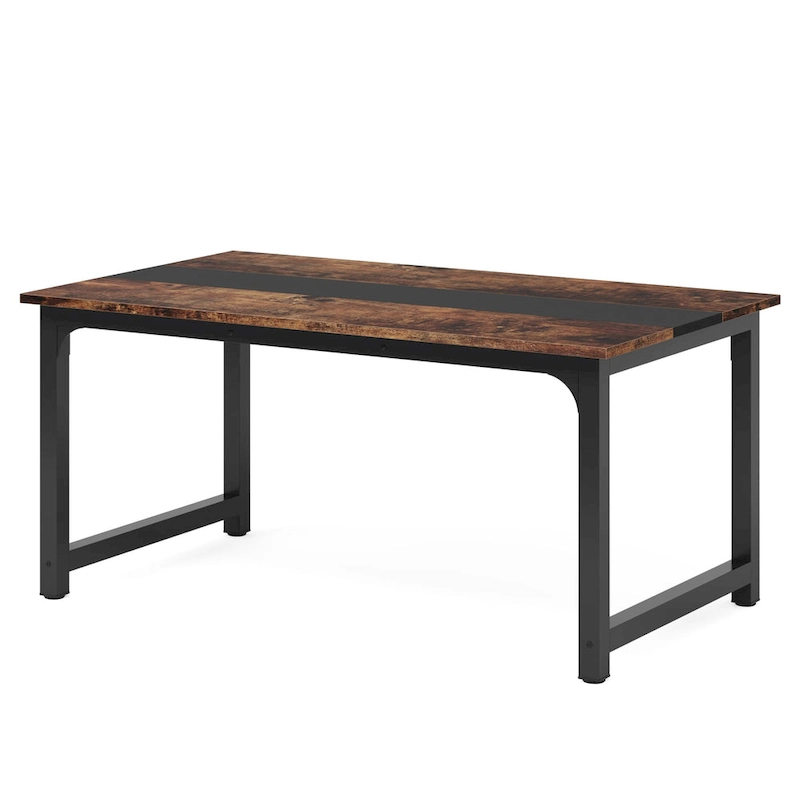 63 Inches Industrial Dining Table, Modern Kitchen Table - 63 L x 31.5 W x 29.13 H
