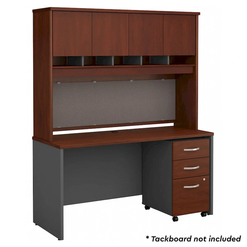 Series C 60W Desk with Hutch and Drawers by Bush Business Furniture